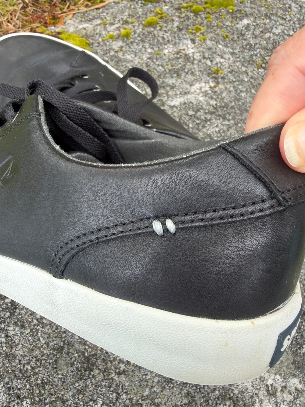 Sperry Top-Sider Men's Black Leather lace up sneakers casual work shoes size 11 - Picture 5 of 16